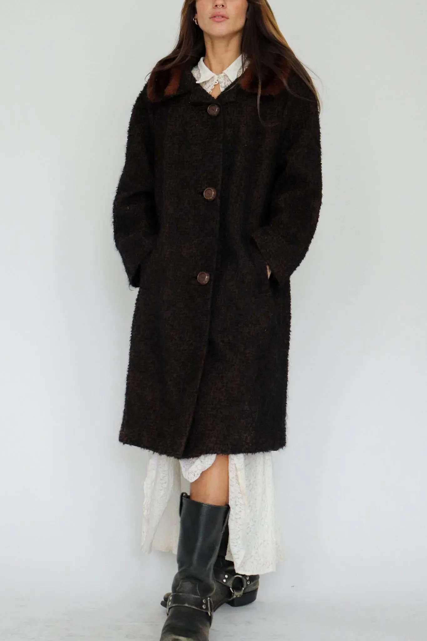 1960s Voyager Wool & Fur Coat