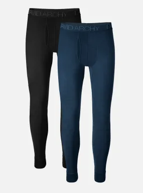 2 Packs Ultra Soft Thermal Pants Long Johns