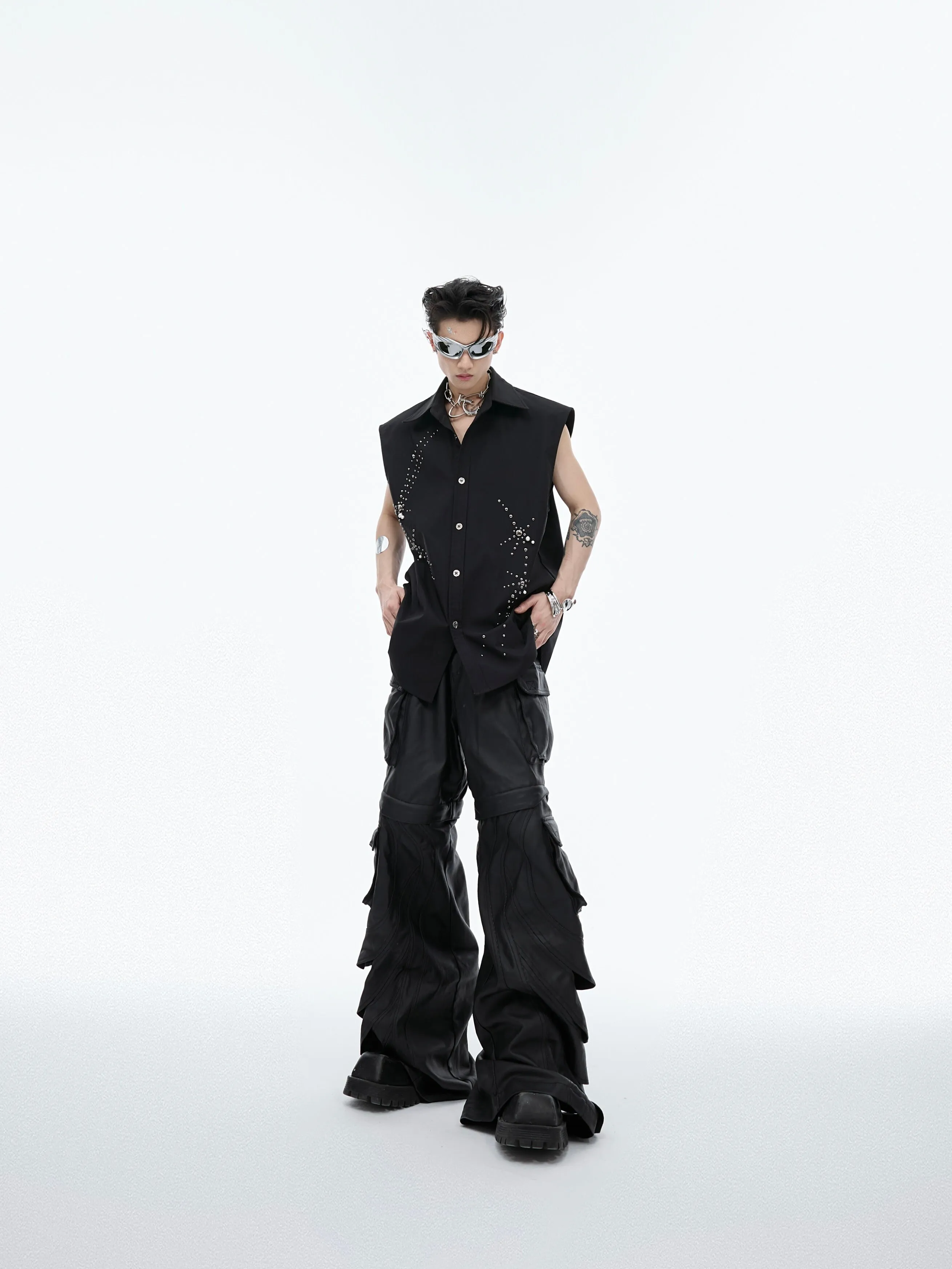 【24s Jun.】3D Heavyweight High-waisted Leather Pants