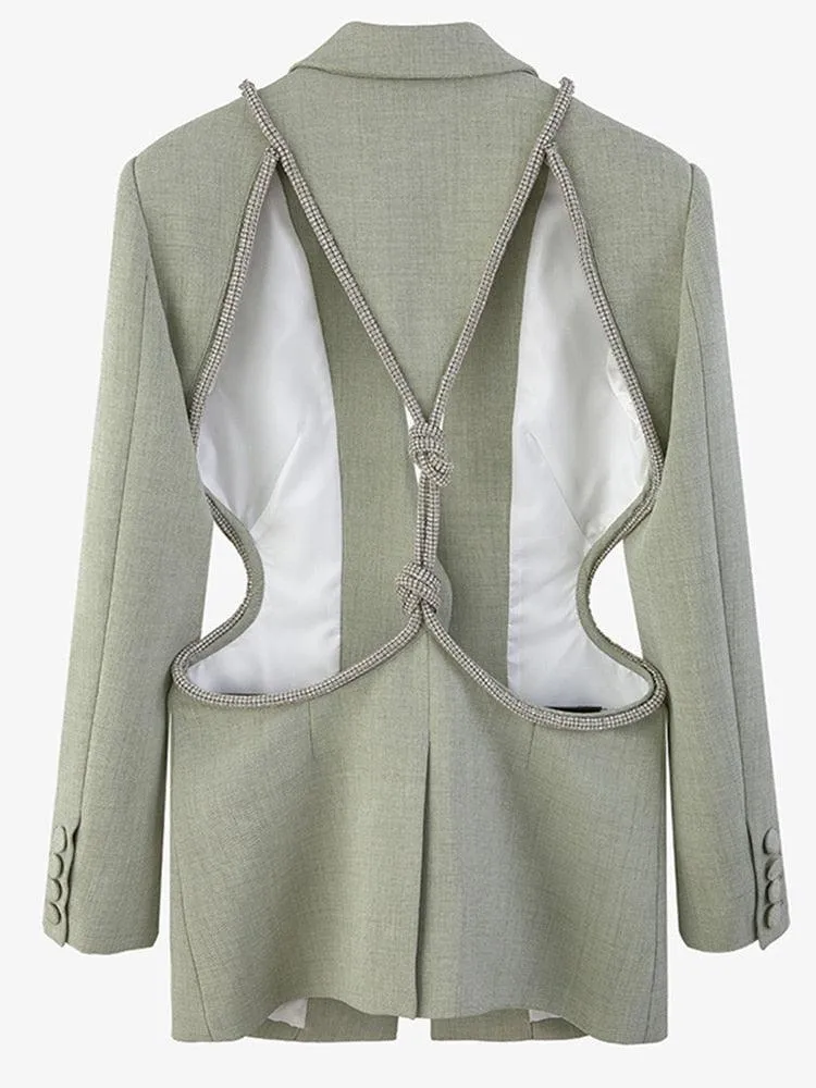 Backless Diamond Knot Blazer