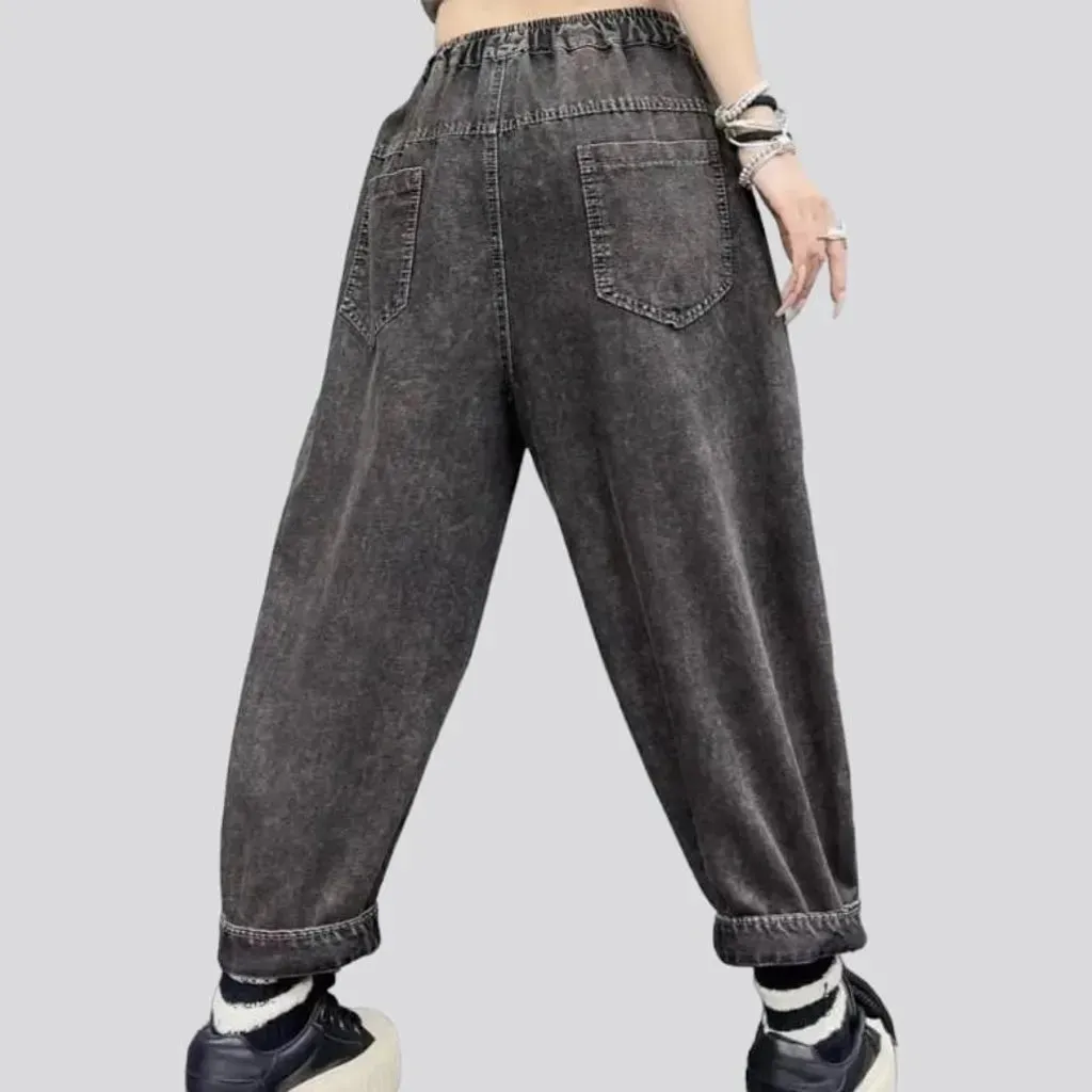 Baggy vintage denim pants for women