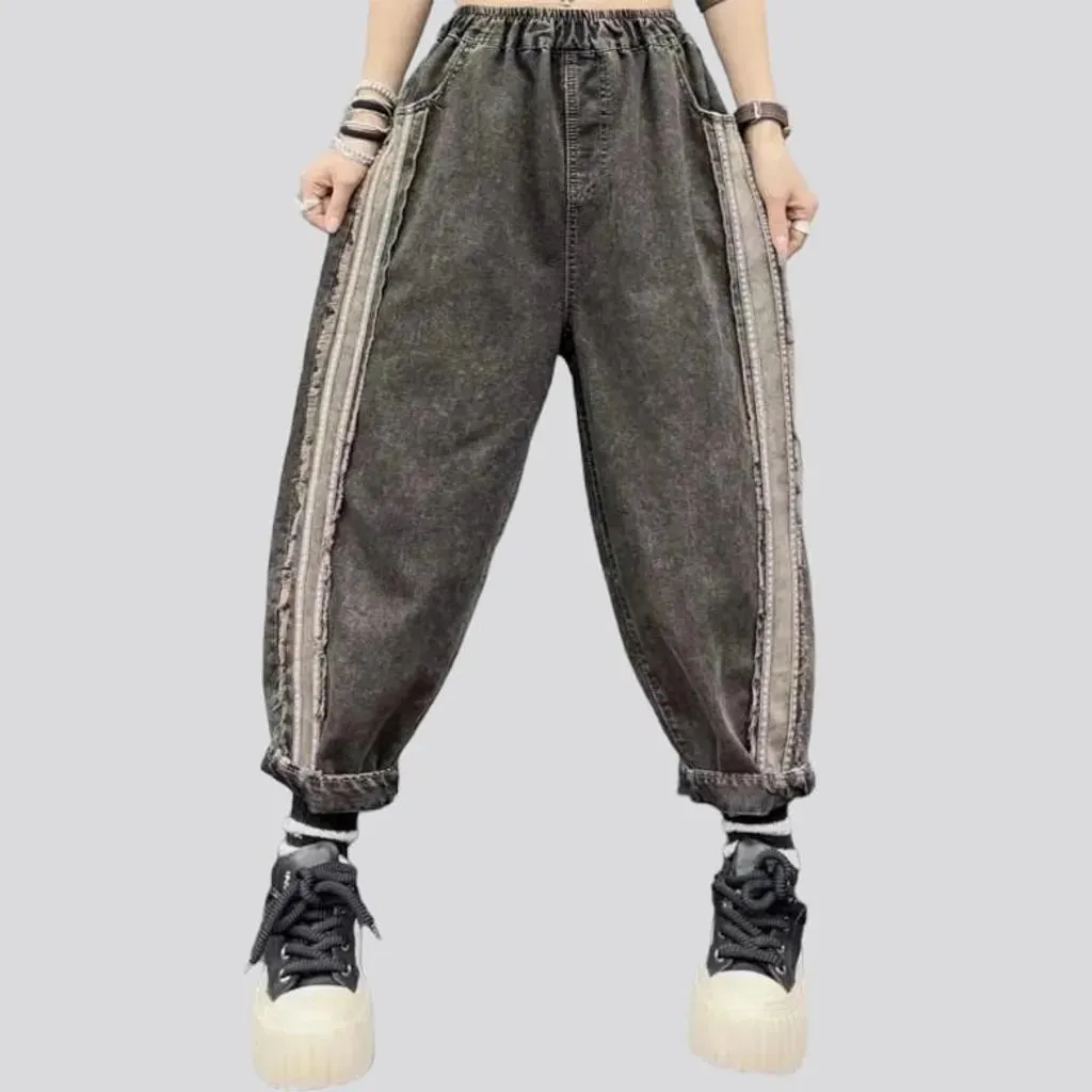 Baggy vintage denim pants for women