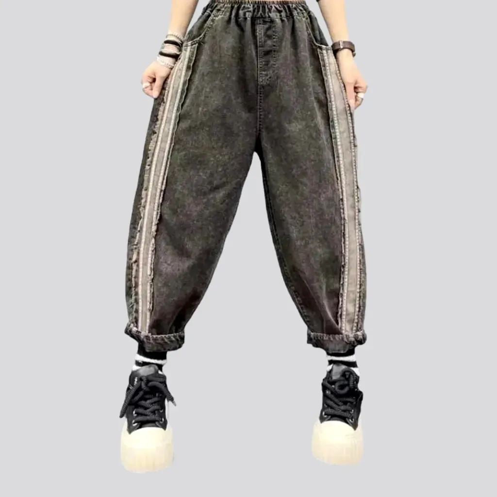 Baggy vintage denim pants for women