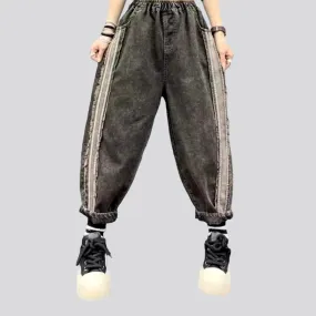 Baggy vintage denim pants for women