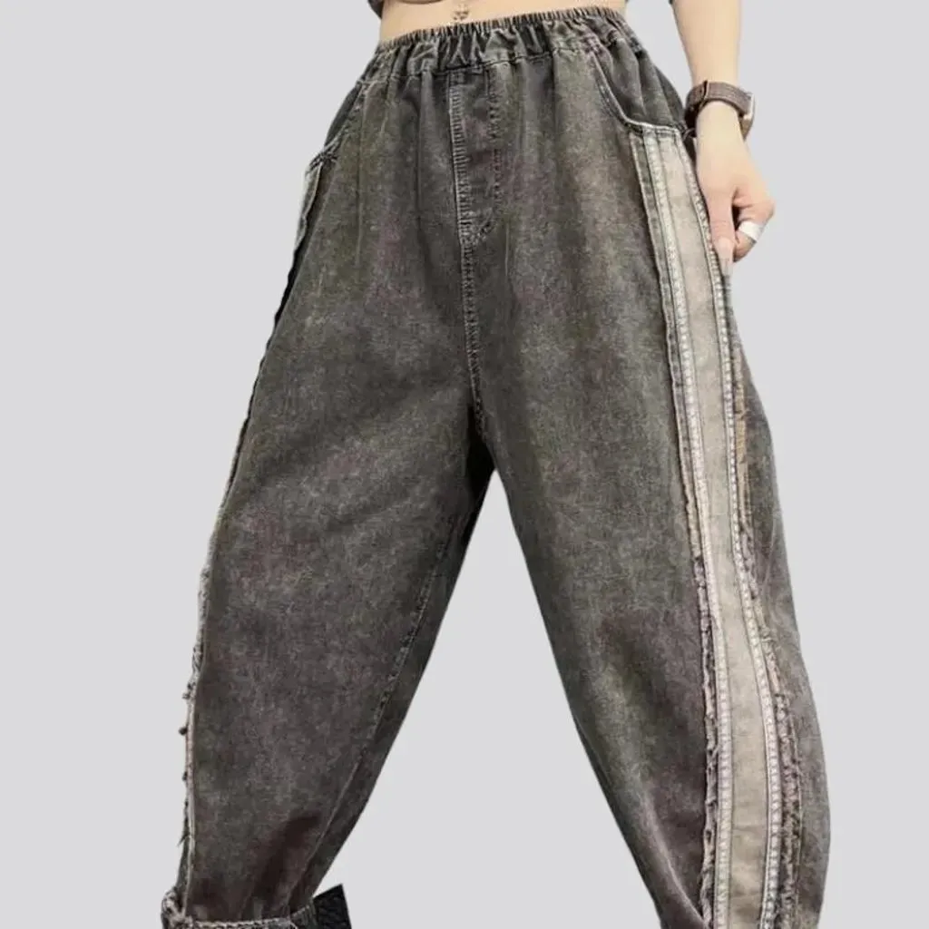 Baggy vintage denim pants for women