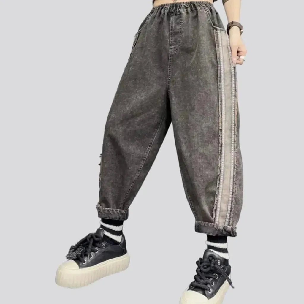 Baggy vintage denim pants for women