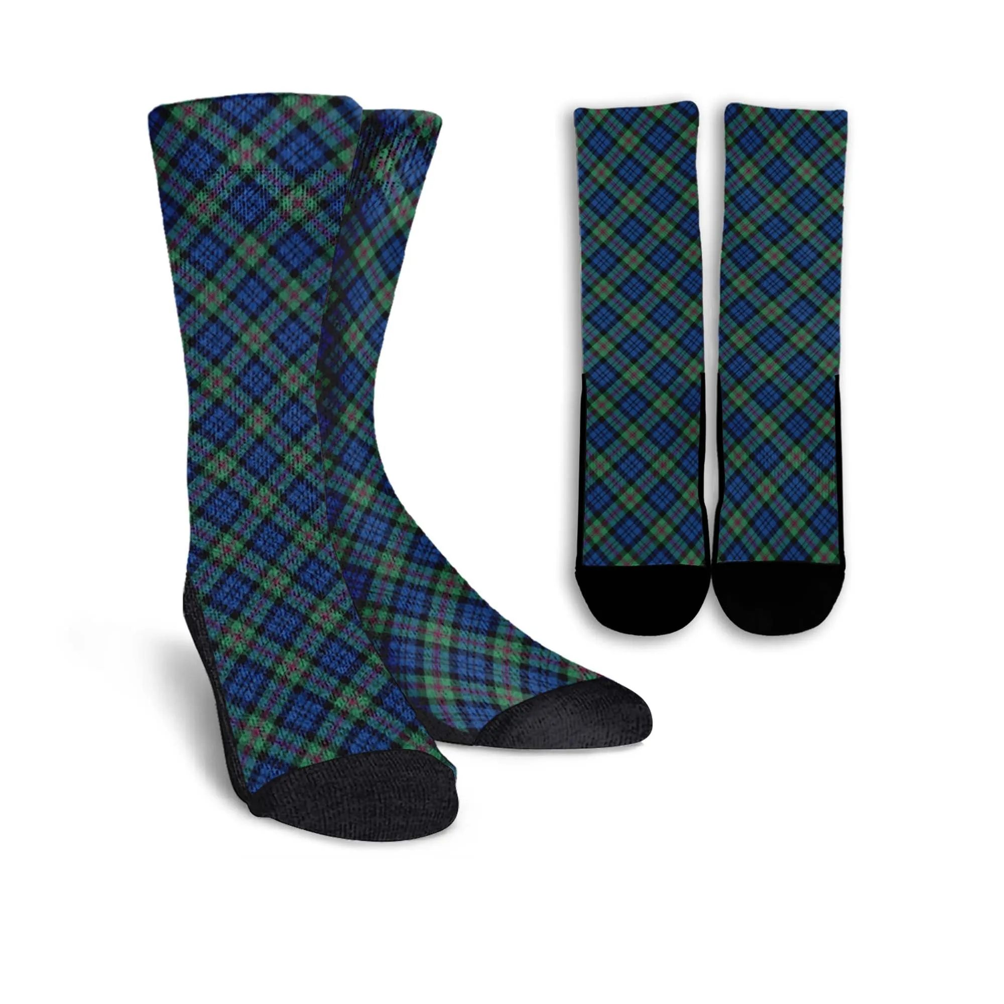 Baird Ancient Tartan Crew Socks Cross Tartan Style