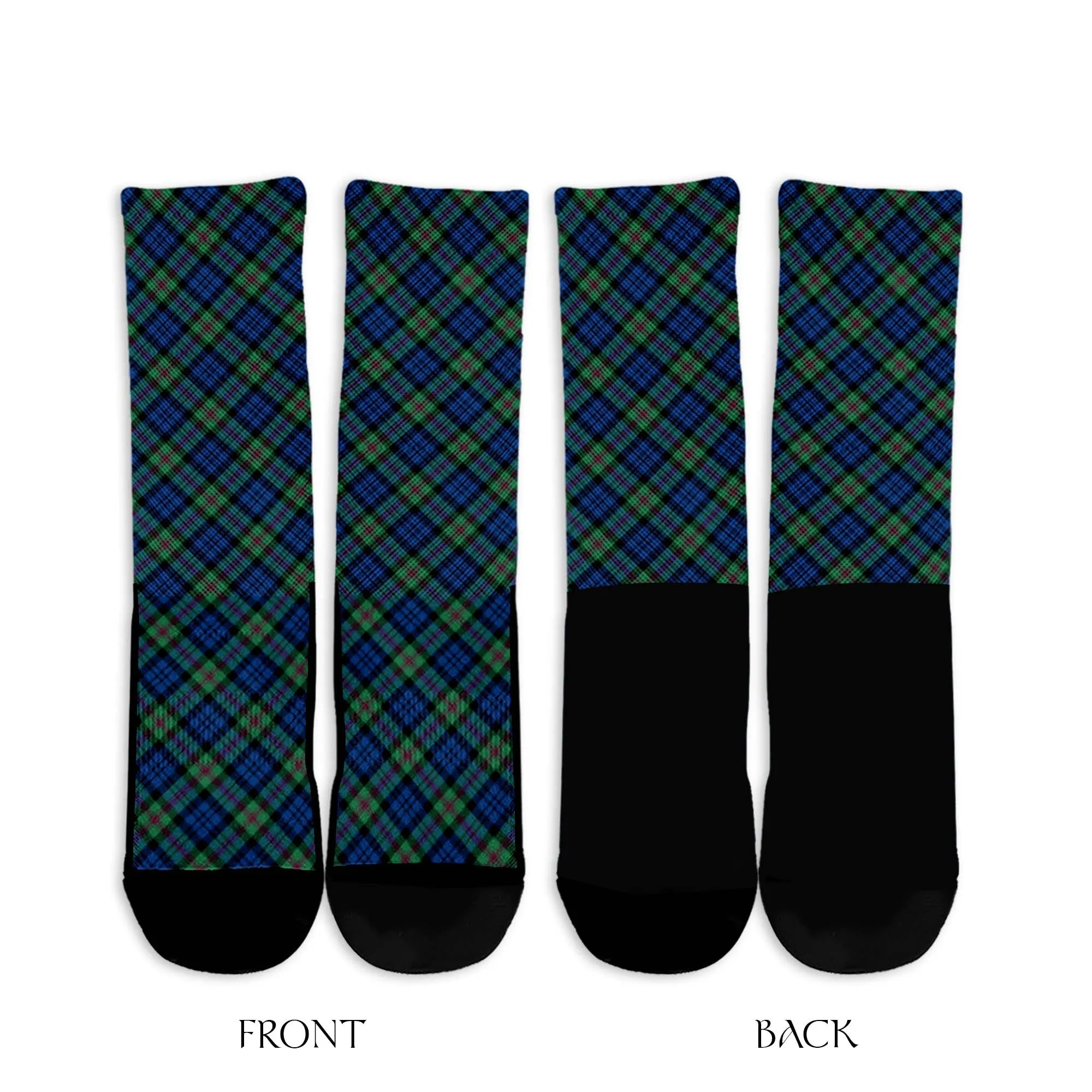 Baird Ancient Tartan Crew Socks Cross Tartan Style