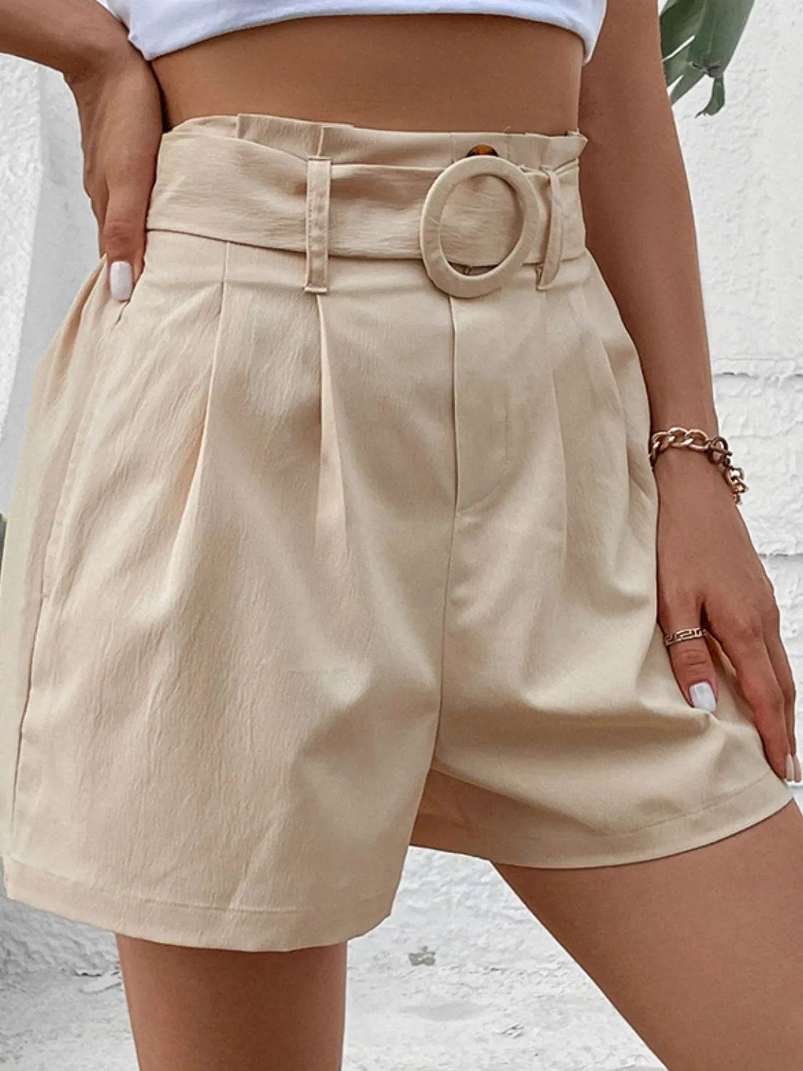 Belted Pleated Shorts - Culture Heaven Special