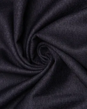 Black Plain Design 3 Woolen Suiting Fabric