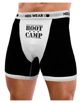 Bootcamp Large distressed Text Mens Boxer Brief Underwear