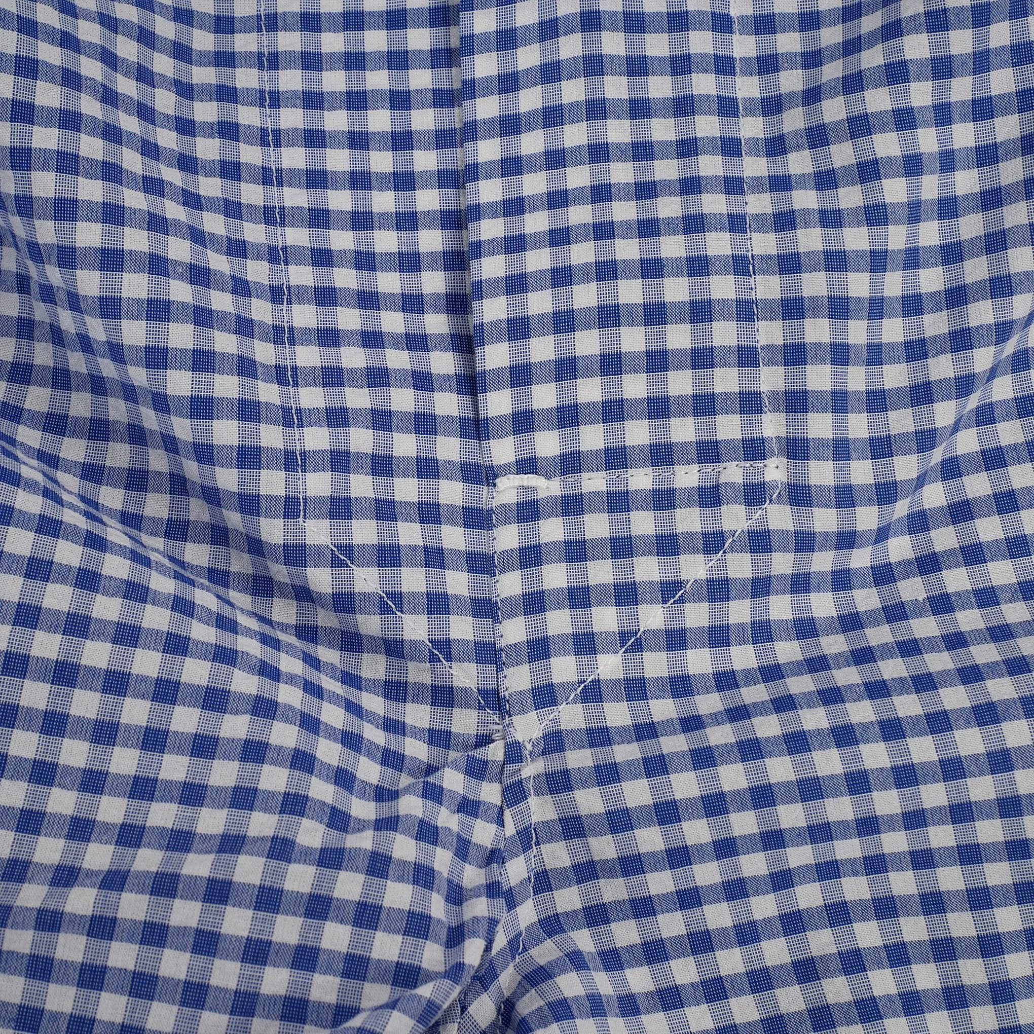 Boxer shorts blue checkered gray background