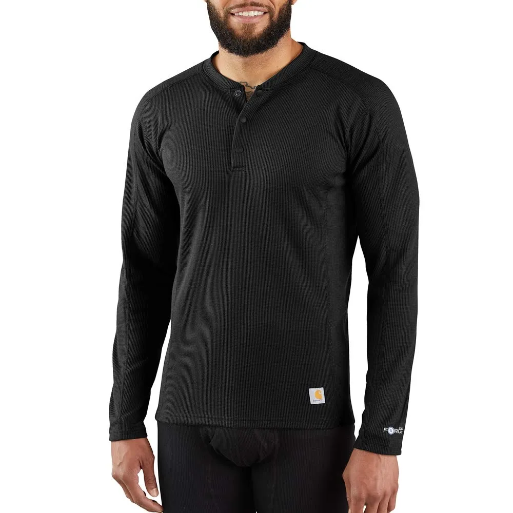 Carhartt MBL114 Men's Base Force Midweight Classic Henley Thermal Base Layer Long Sleeve Shirt