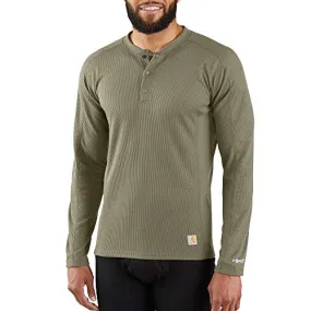 Carhartt MBL114 Men's Base Force Midweight Classic Henley Thermal Base Layer Long Sleeve Shirt