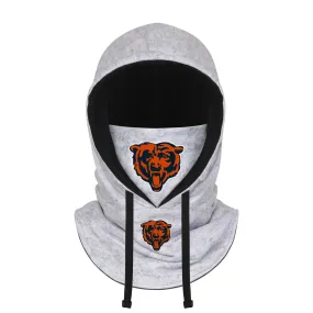 Chicago Bears NFL Heather Gray Drawstring Hooded Gaiter Scarf