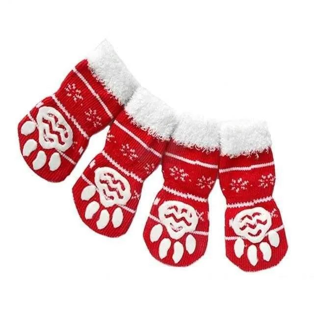 Christmas Snowflake Dog Socks