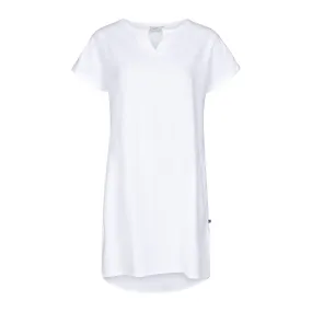 Columbine Cotton Linen Tunic Dress - White