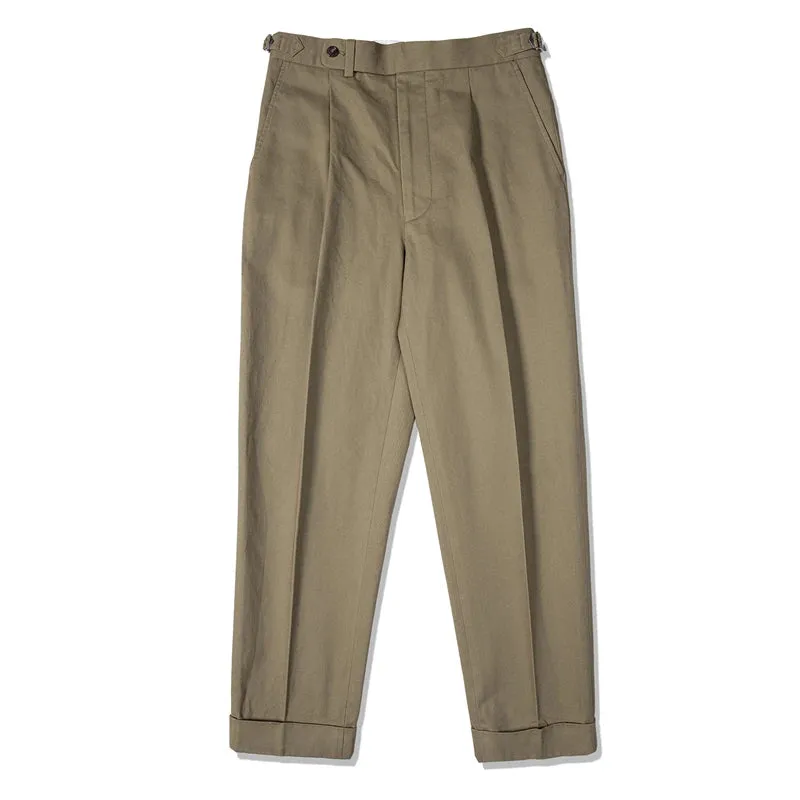 Commuter Pants Slim Fit Men's Straight Leg Pleated Trousers