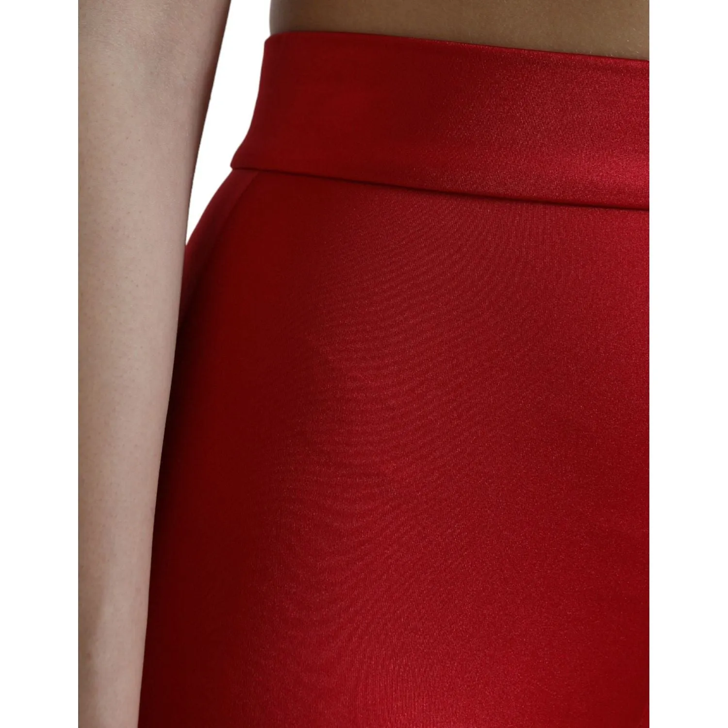 Dolce & Gabbana Chic Red High Waist Leggings Pants