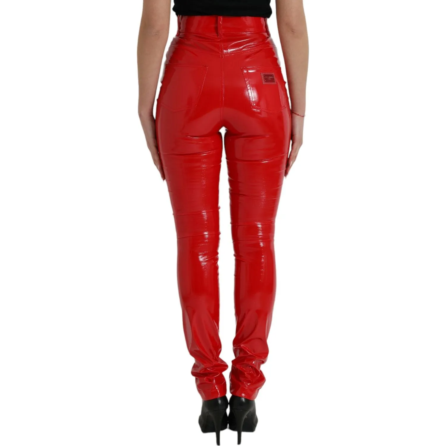 Dolce & Gabbana Chic Red High Waist Skinny Pants