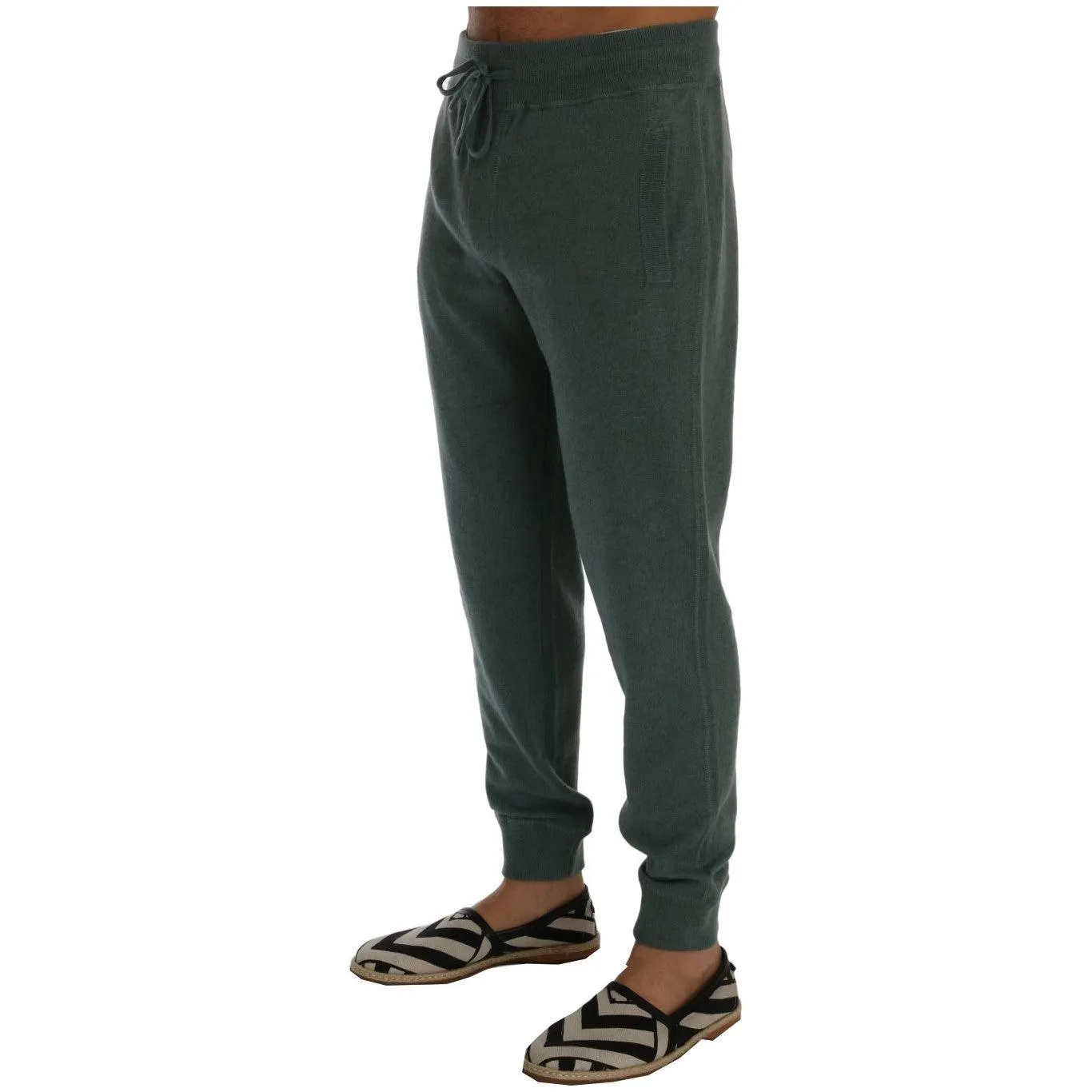 Dolce & Gabbana Elegant Green Cashmere Sport Pants