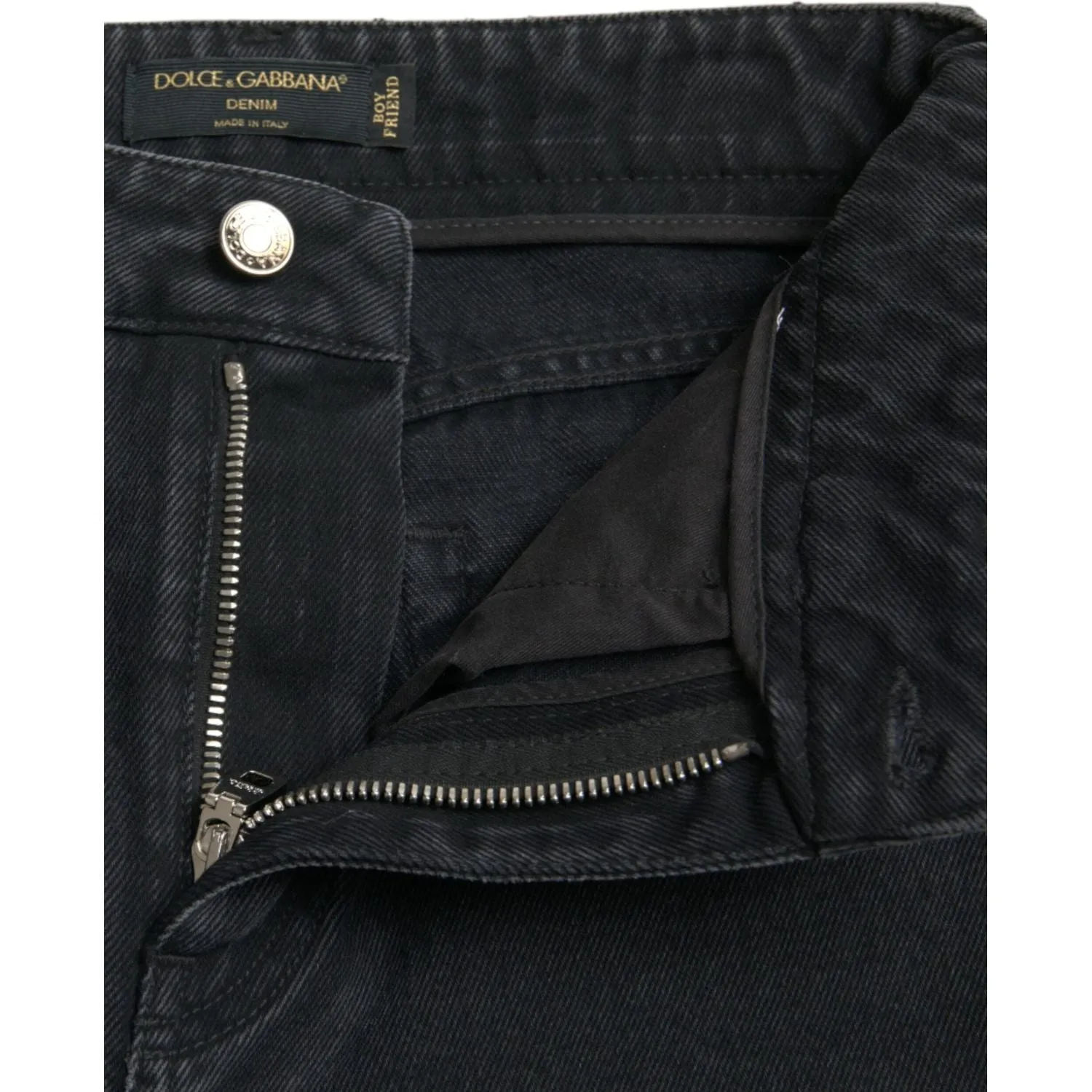 Dolce & Gabbana Elegant High-Waist Black Stretch Jeans