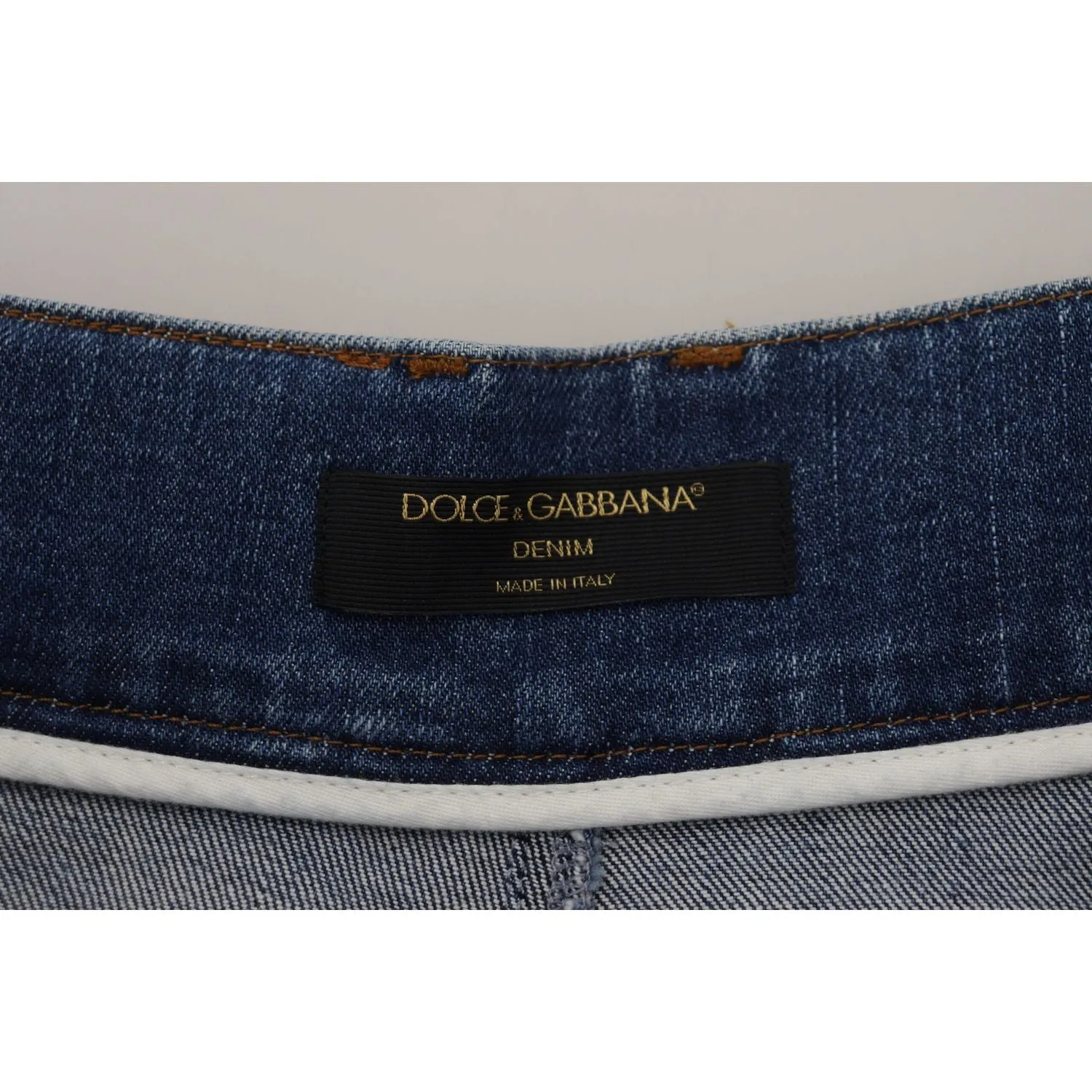 Dolce & Gabbana Elegant High Waist Blue Jeans