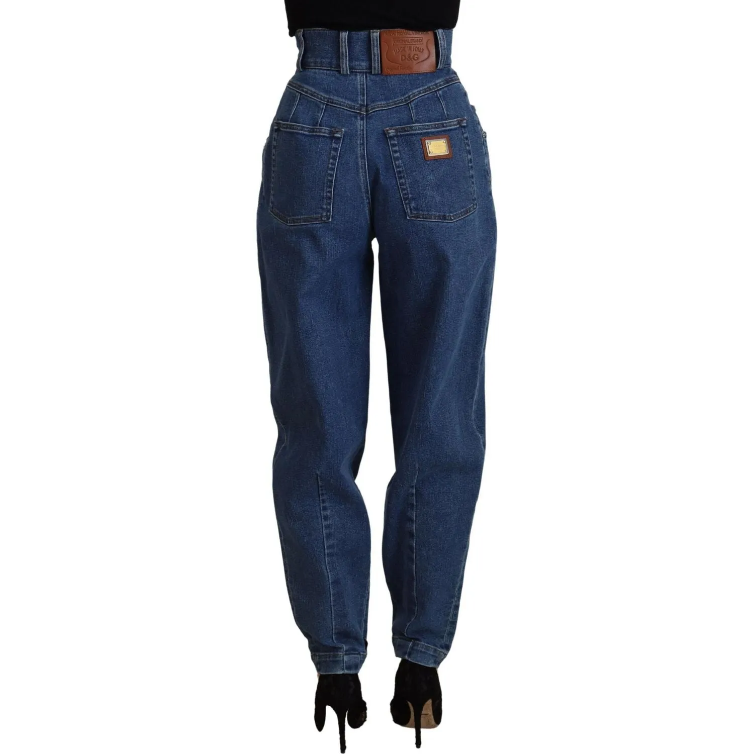 Dolce & Gabbana Elegant High Waist Blue Jeans