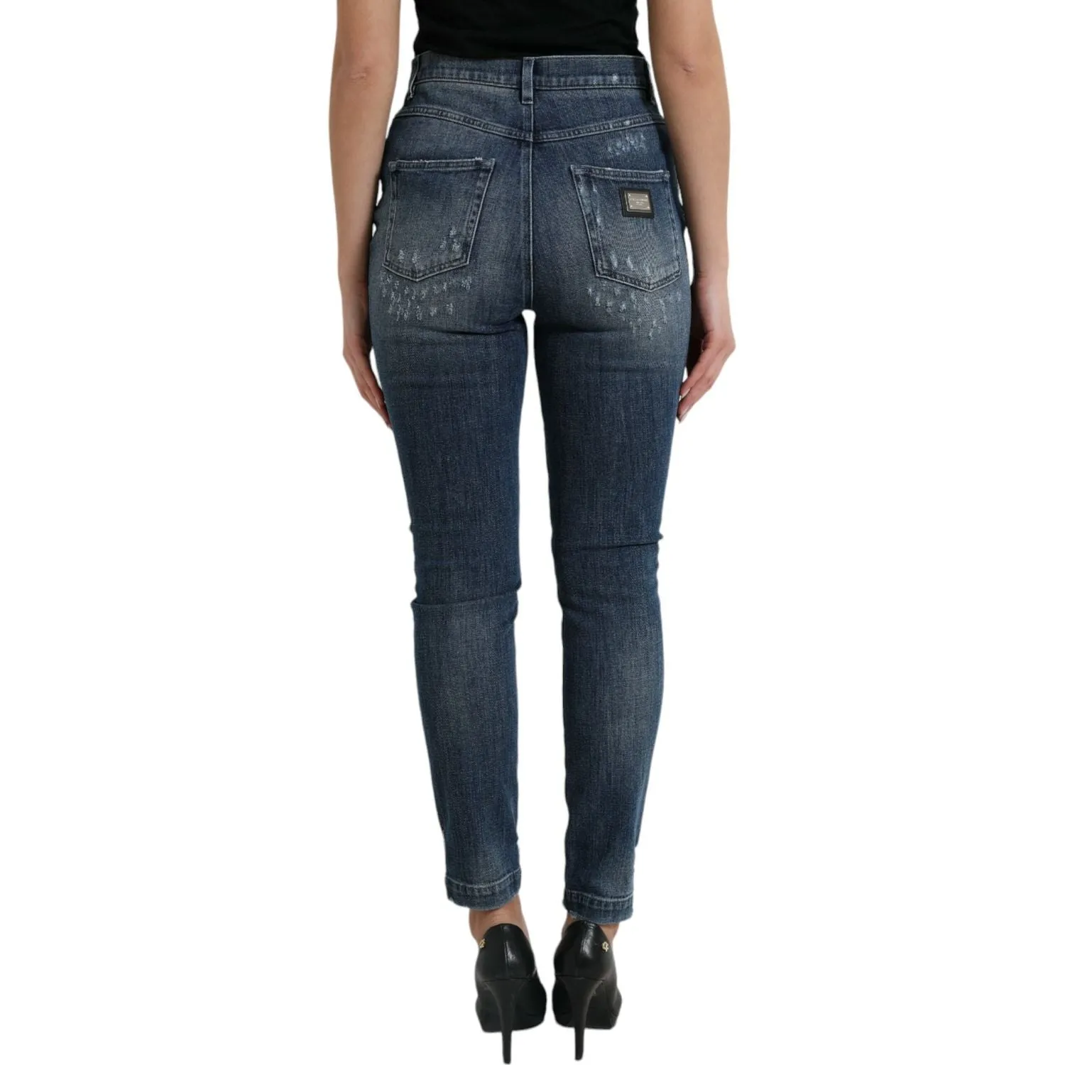 Dolce & Gabbana Elegant High Waist Stretch Denim Jeans