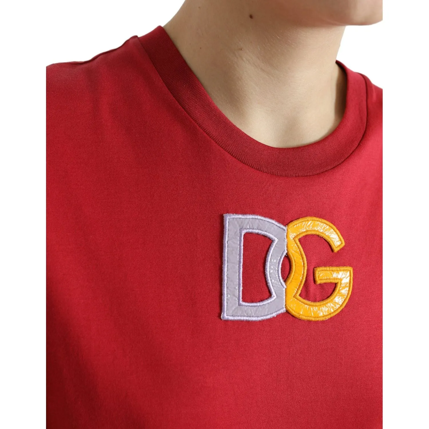 Dolce & Gabbana Elegant Red Cotton Crew Neck Tank Top