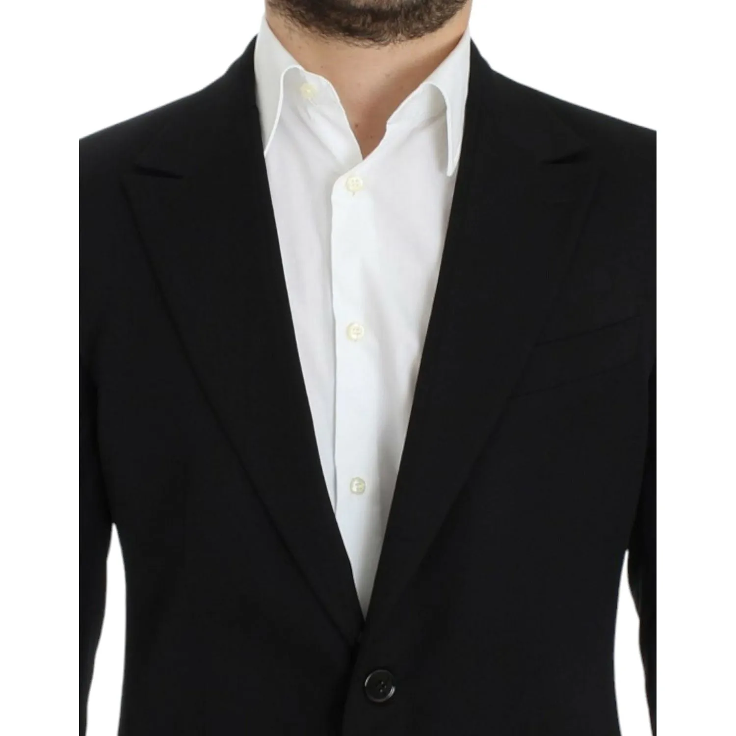 Dolce & Gabbana Elegant Slim Fit Black Wool Blazer