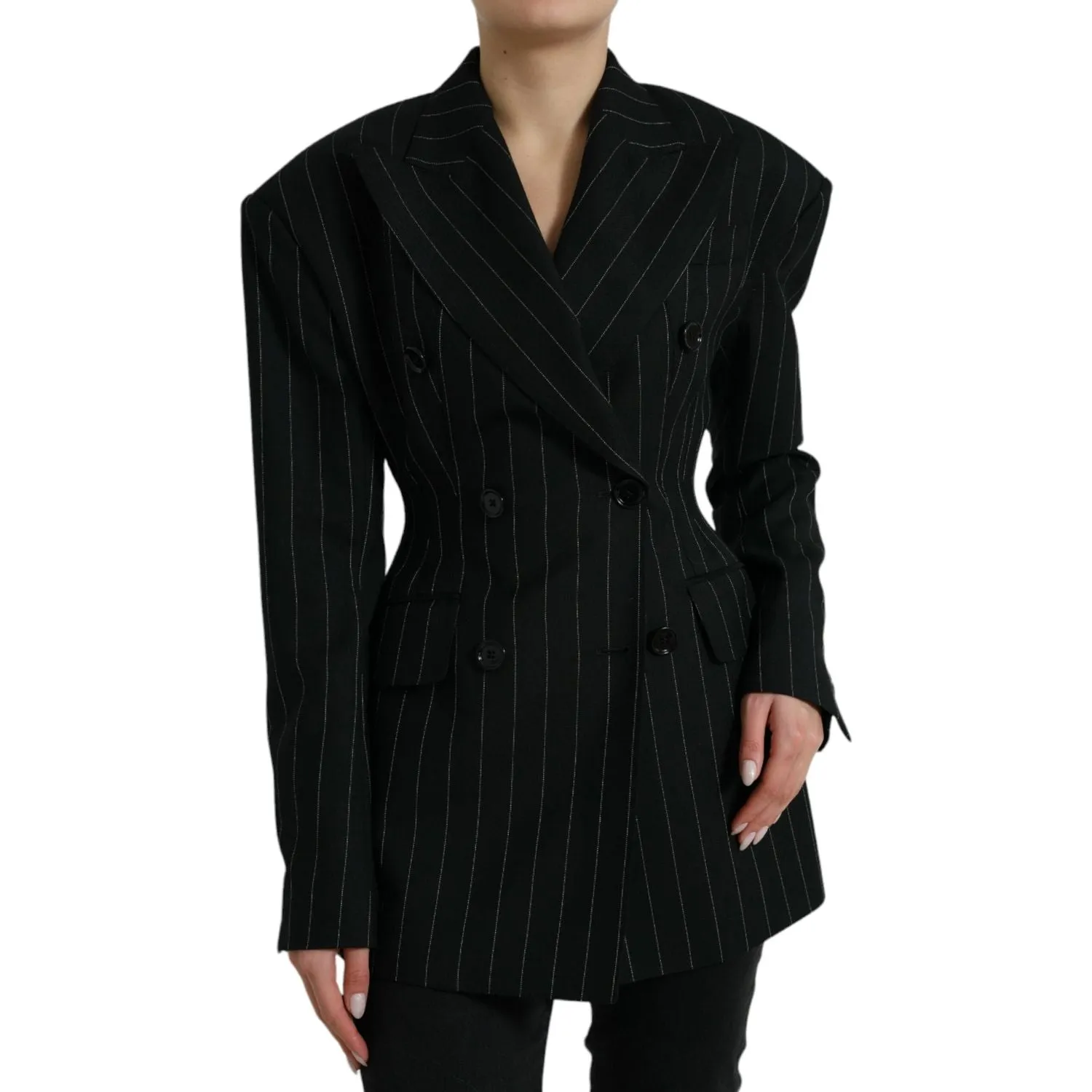 Dolce & Gabbana Elegant Striped Virgin Wool Blazer