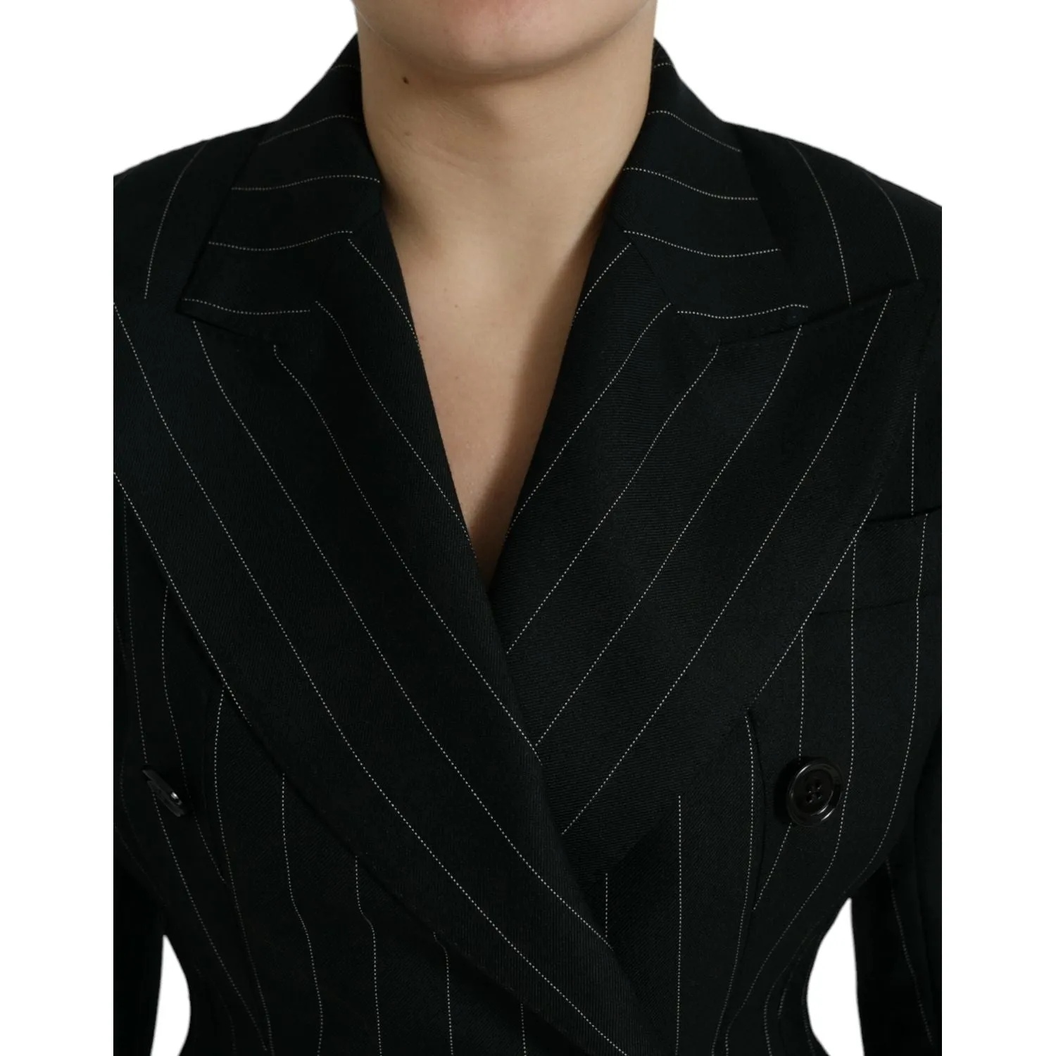 Dolce & Gabbana Elegant Striped Virgin Wool Blazer