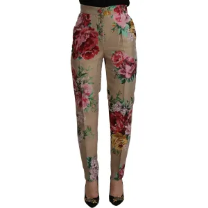 Dolce & Gabbana Floral High-Waist Dress Pants