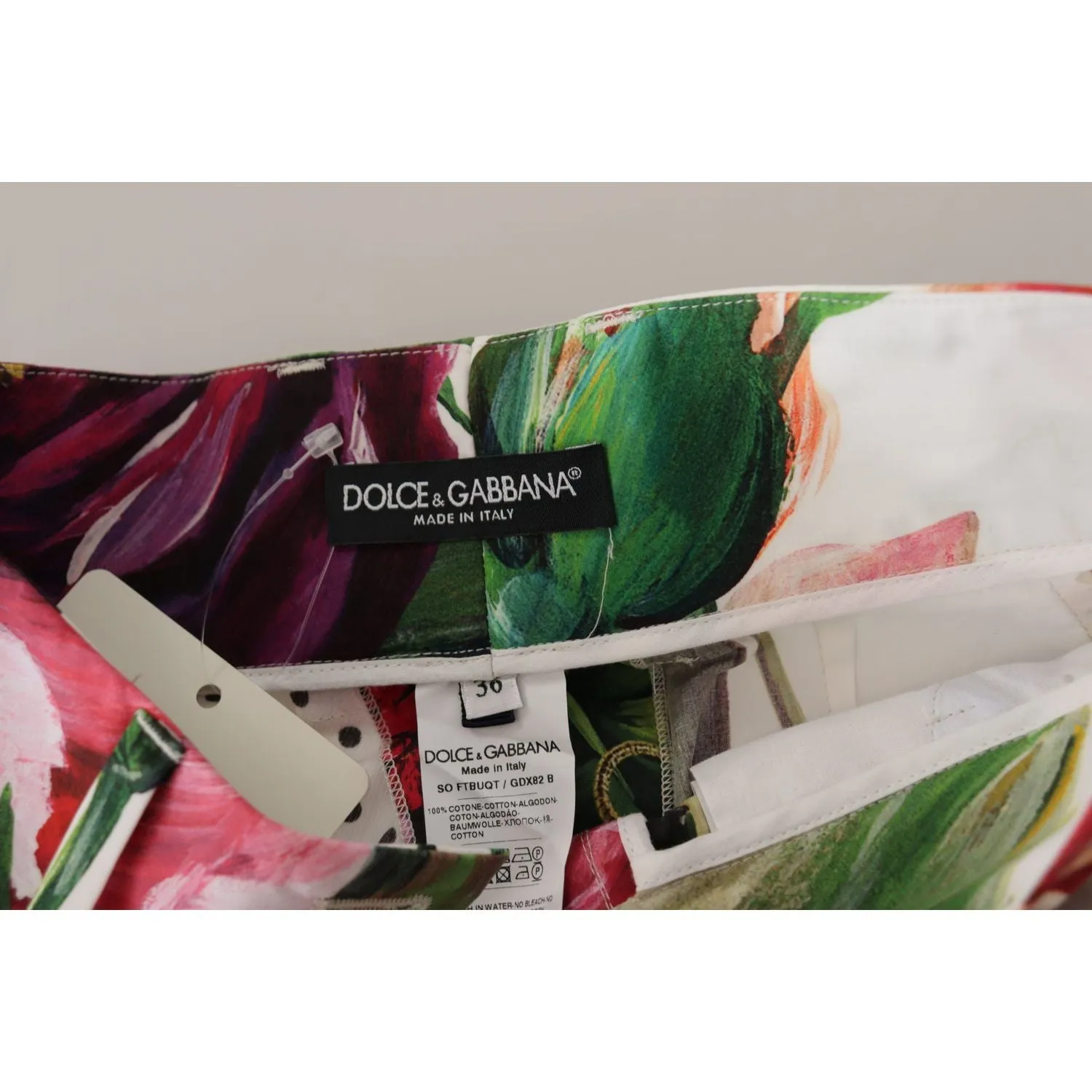 Dolce & Gabbana Multicolor Majolica Floral High-Waist Shorts