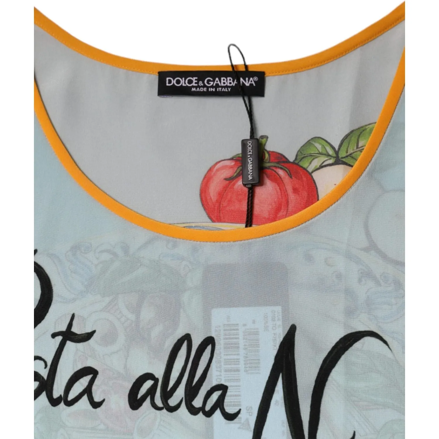 Dolce & Gabbana Multicolor Pasta Alla Norma Print Tank Top