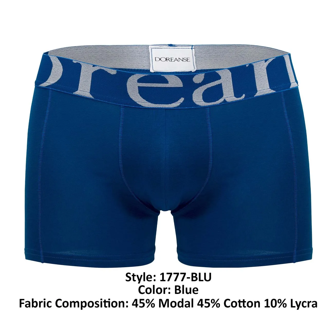 Doreanse 1777-BLU Label Boxer Briefs Color Blue