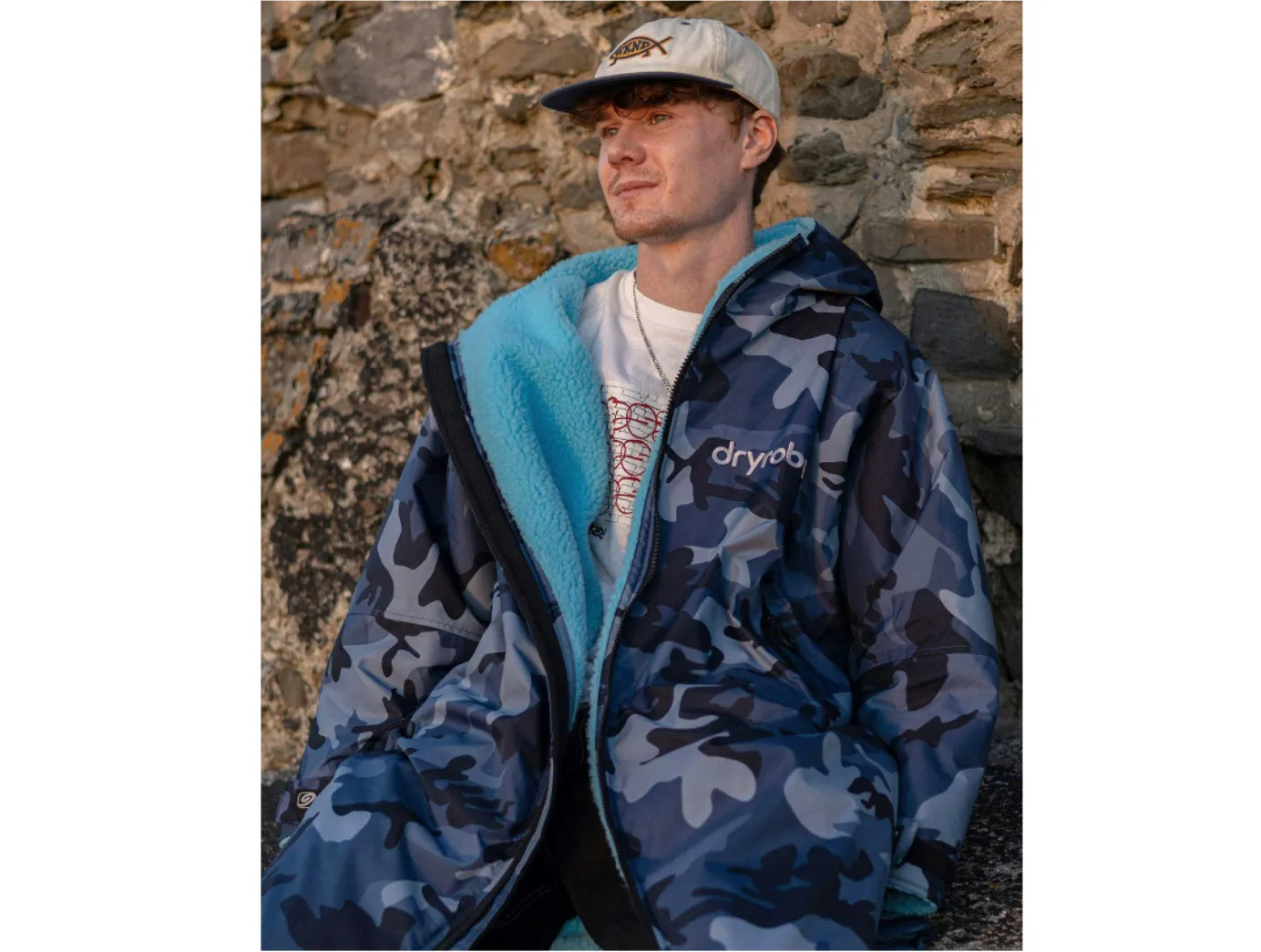 Dryrobe Advance V3 Adult Long Sleeve Blue Camo/Blue - Sizes Small/Medium/Large/Extra Large - In Stock - NEW