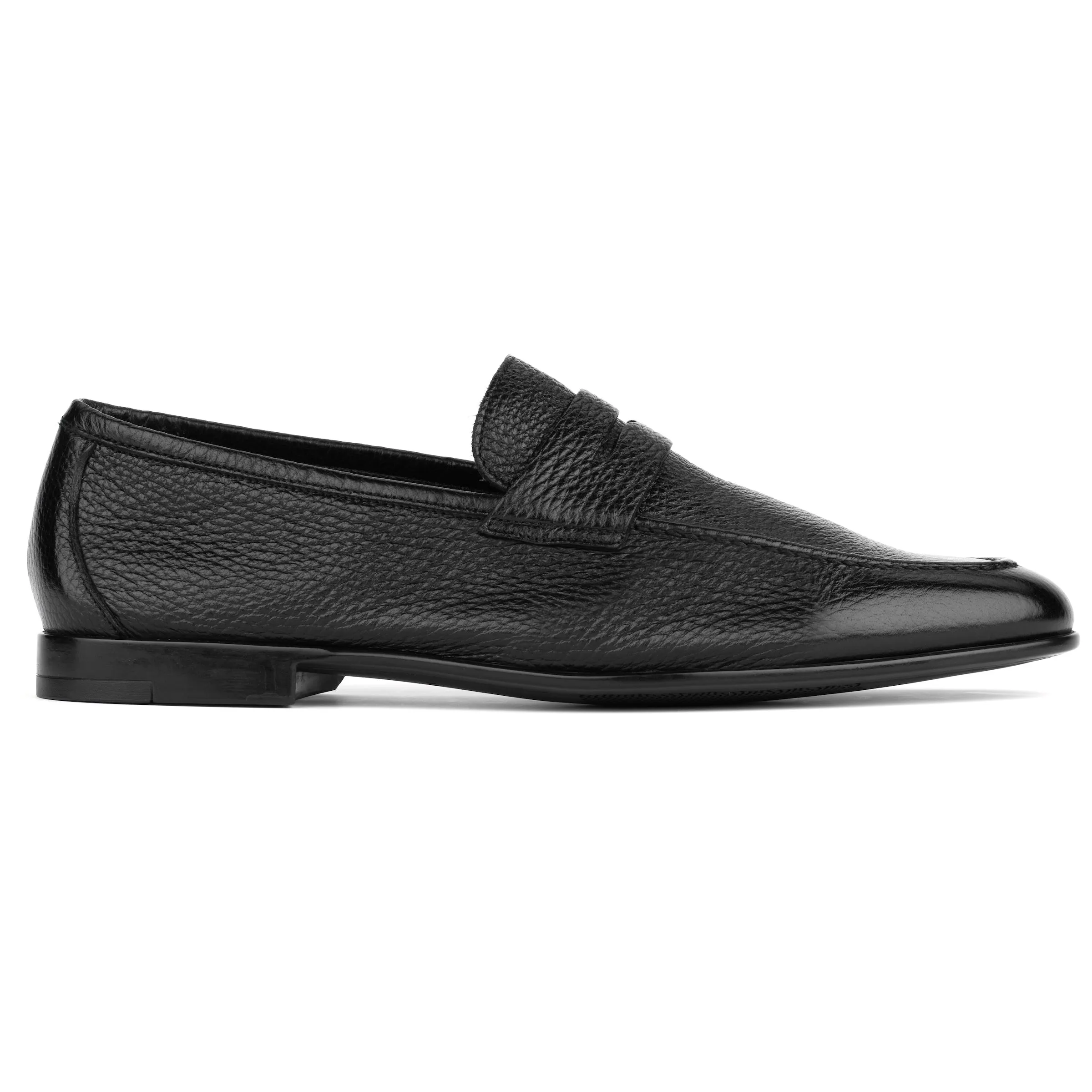 Dunmore Black Deerskin Slip On