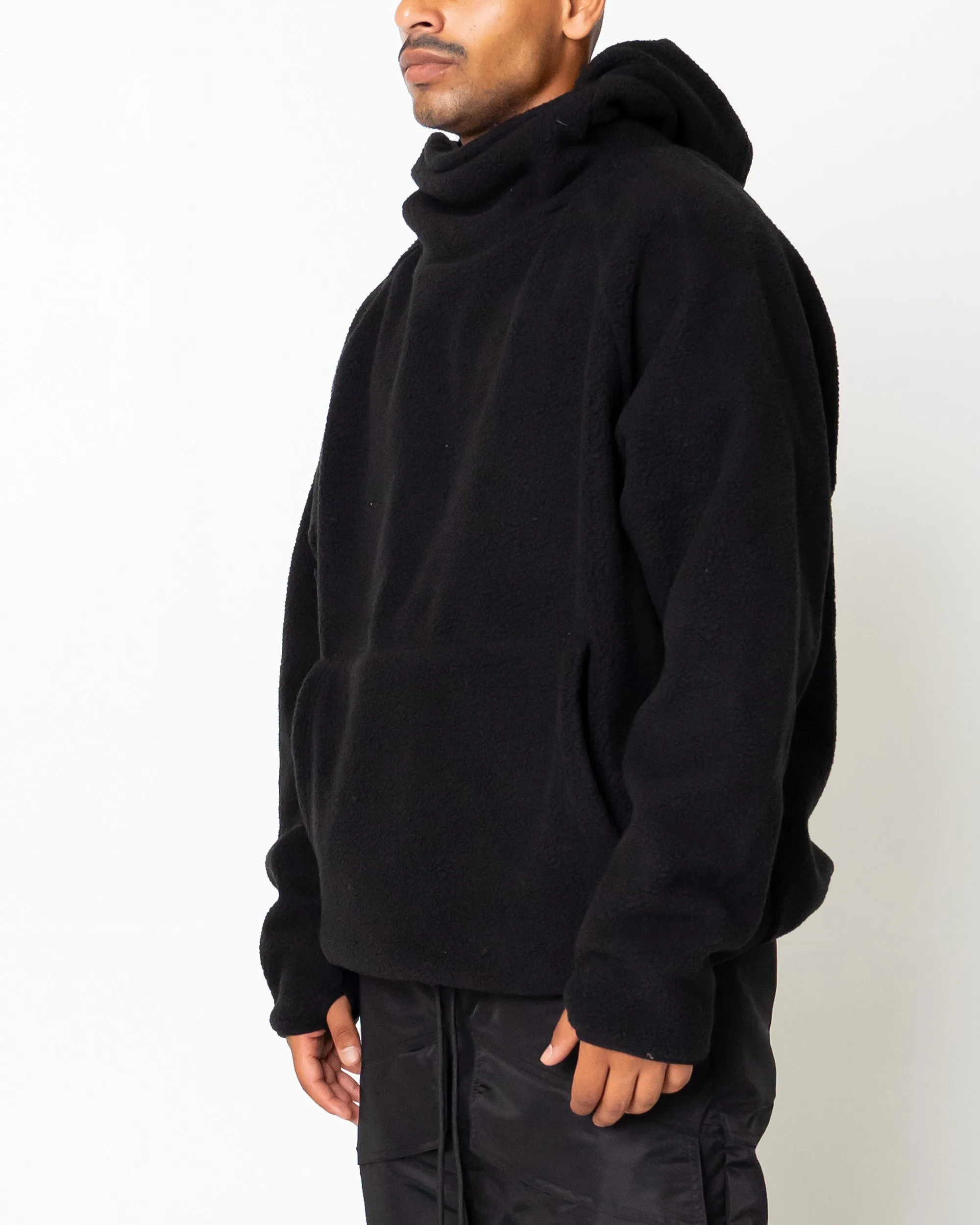 EPTM BALACLAVA SHERPA HOODIE-BLACK