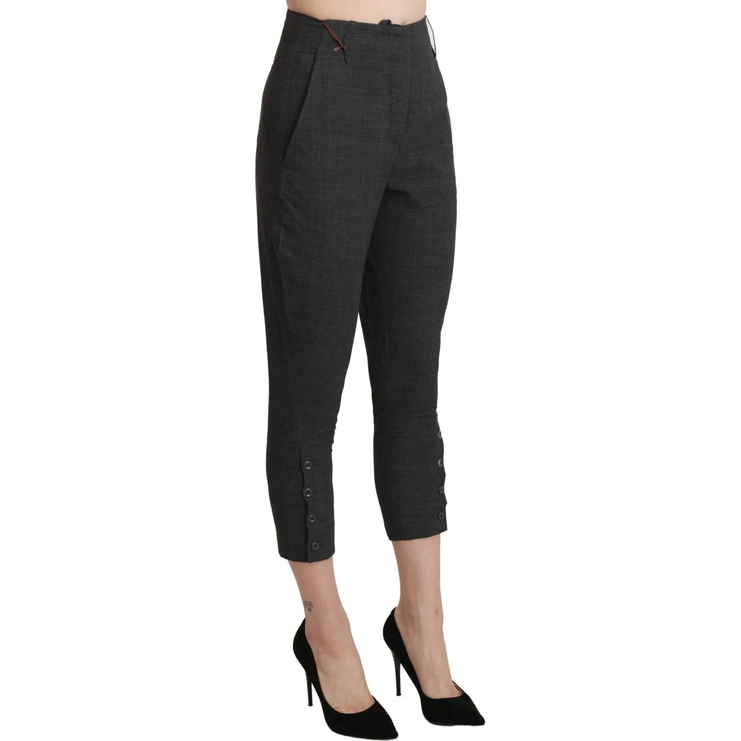 Ermanno Scervino Chic High Waist Capri Cropped Pants