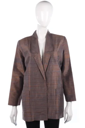 Exotic Siam Pure Silk Blazer Bronze Size S/M