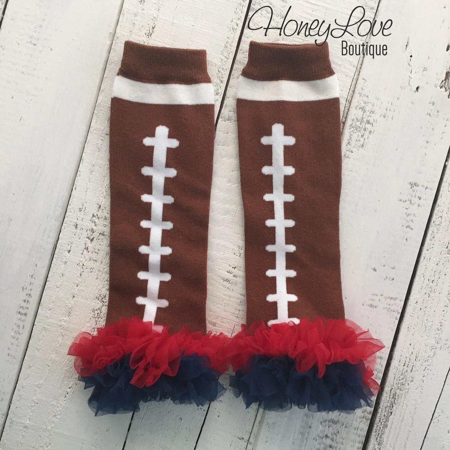 Football Leg Warmers - Navy, Red, Brown, Pink, White