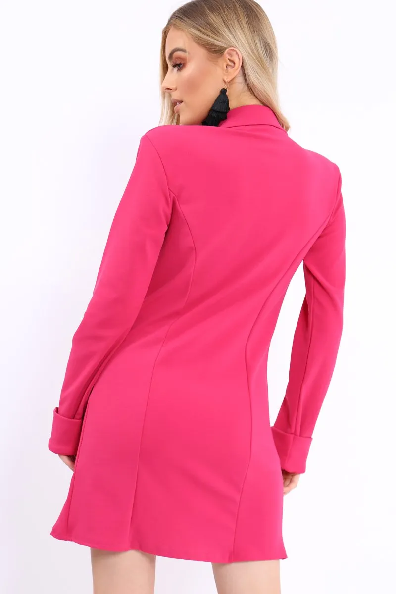 Fuchsia Blazer Dress - Maura