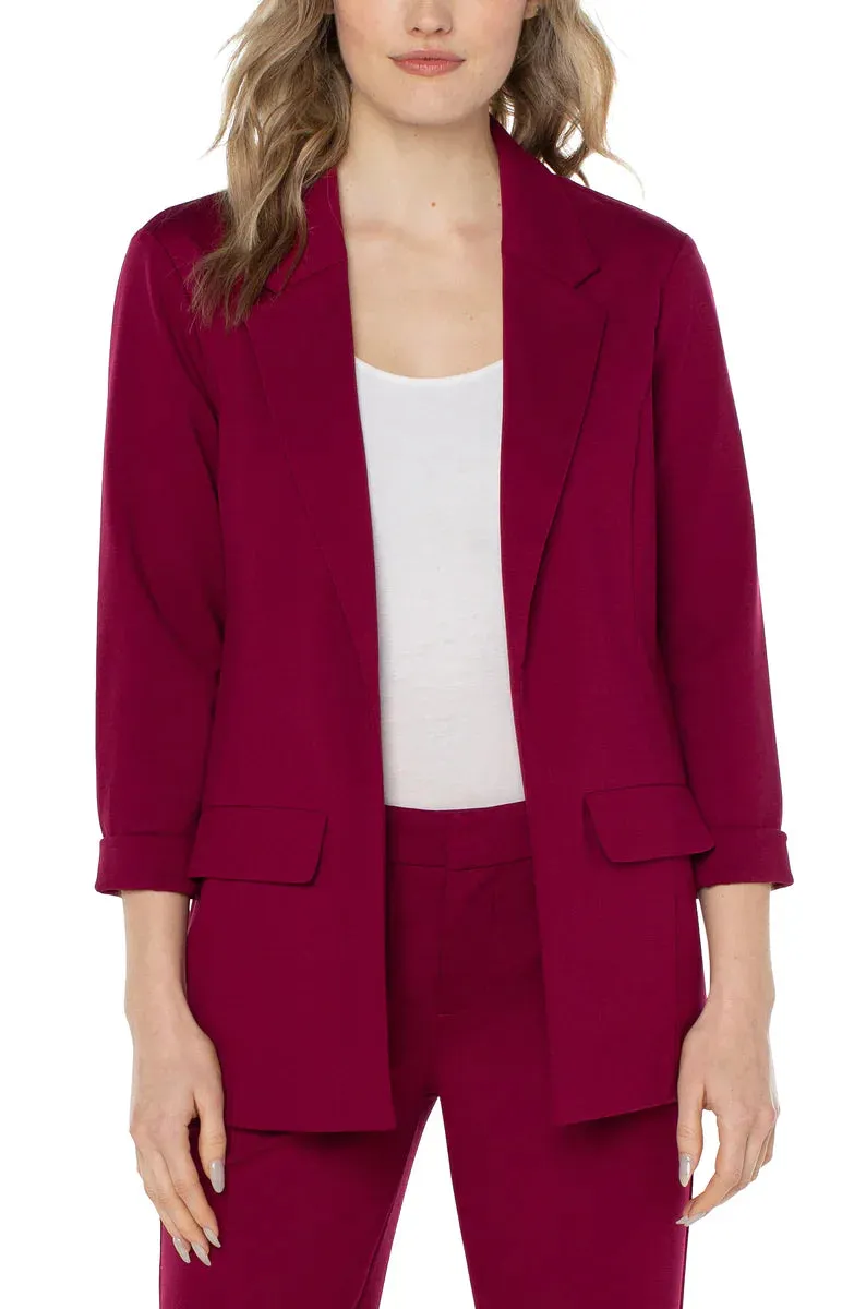 Garnet Berry Boyfriend Blazer Blazer