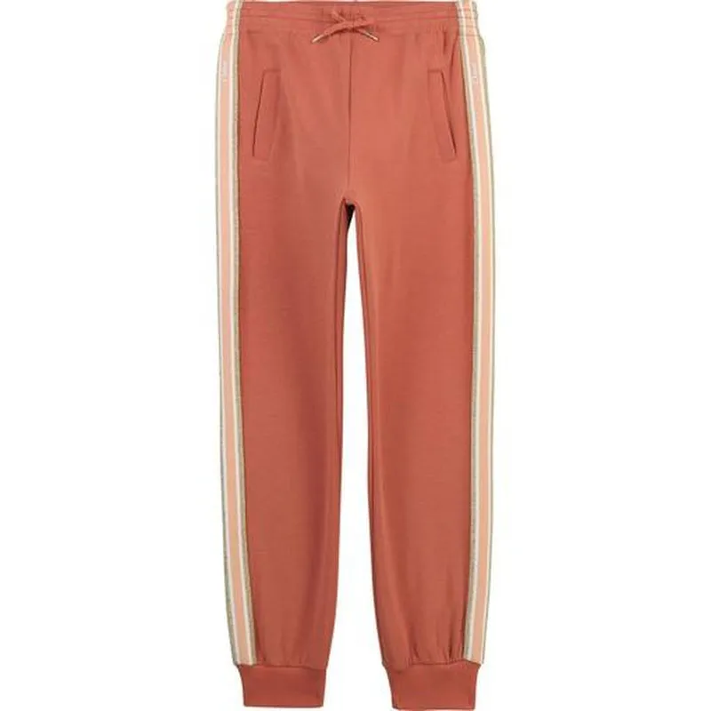 Girls Orange Logo Joggers