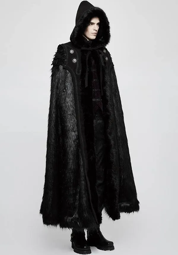 Gothic Witch/Warlock | LONG FUR CLOAK