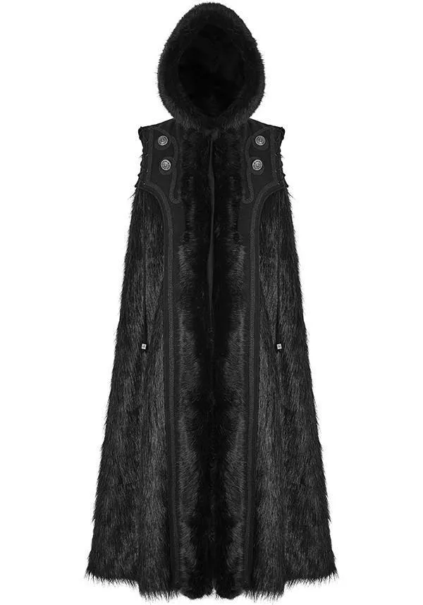 Gothic Witch/Warlock | LONG FUR CLOAK