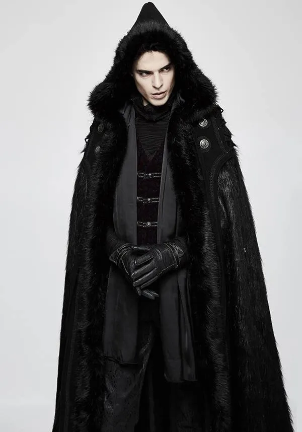 Gothic Witch/Warlock | LONG FUR CLOAK