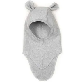 Huttelihut Teddy Balaclava Cotton Fleece w. Ears Light Grey